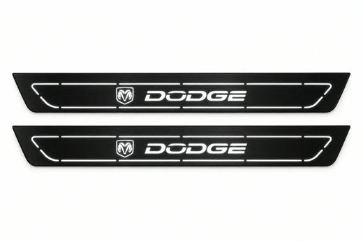 Dodge Durango III 2011–2026 — Matte PRO LED Door Sills — DODGE Logo