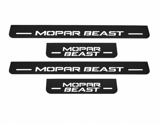 Dodge Durango III 2011–Present — Matte PRO LED Door Sills — MOPAR BEAST Logo