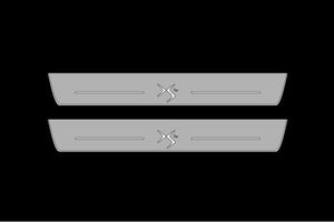 Illuminated LED Door Sill Tread Plates Citroen DS4 I 2011-2018 With DS4 Logo Citroen Led Door Sills opdesign