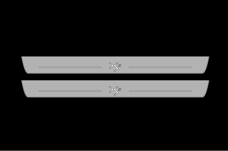 Illuminated LED Door Sill Tread Plates Citroen DS5 2011+ With DS5 Logo Citroen Led Door Sills opdesign