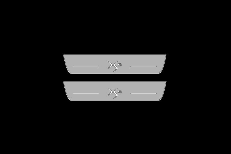 Illuminated LED Door Sill Tread Plates Citroen DS5 2011+ With DS5 Logo Citroen Led Door Sills opdesign