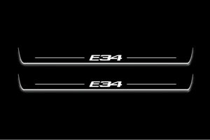BMW 5 E34 1987-1996 LED Door Sills Illuminated Scuff E34 Logo Stainless Steel Entry Guards