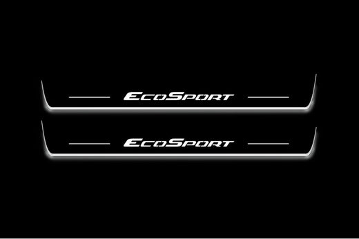 Ford EcoSport B515 2012–2023 — Stainless Steel LED Door Sills — EcoSport Logo