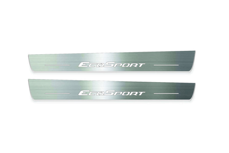 Ford EcoSport II 2012-2023 LED Door Sills Illuminated Scuff EcoSport Logo Stainless Steel Entry Guards Door Sills Decoin