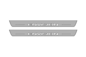 Illuminated LED Door Sill Tread Plates Buick Envision I 2014-2021 With Envision Logo Buick Led Door Sills opdesign