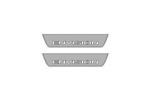 Illuminated LED Door Sill Tread Plates Buick Envision I 2014-2021 With Envision Logo Buick Led Door Sills opdesign