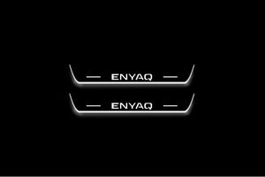 Skoda Enyaq IV 2020+ Stainless Steel LED Door Sills – Enyaq Logo