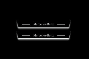 Mercedes EQE V295 Stainless Steel LED Door Sills – Mercedes-Benz Logo