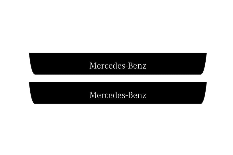 Mercedes EQS SUV 2022+ Illuminated Matte Sill Plates with logo Mercedes-Benz Mercedes Led Door Sills PRO opdesign