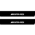 Mercedes EQE SUV 2022+ Illuminated Matte Sill Plates with logo AMG Mercedes Led Door Sills PRO opdesign