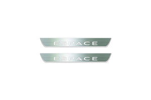Renault Espace V 2015-2023 LED Door Sills Illuminated Scuff Espace Logo Stainless Steel Entry Guards