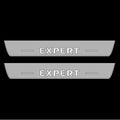 Illuminated LED Door Sill Tread Plates Peugeot Expert III 2016+ With Expert Logo Peugeot Led Door Sills opdesign