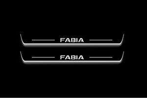Skoda Fabia IV 2021+ Stainless Steel LED Door Sills – Fabia Logo