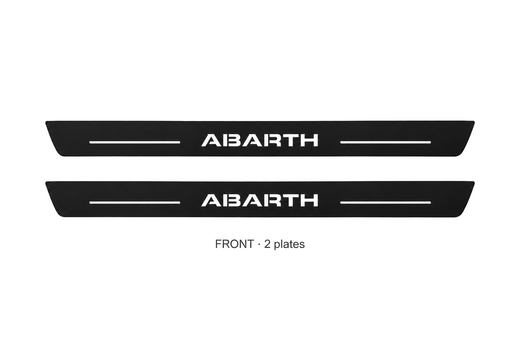 Fiat 500 312 2007–2024 — Matte PRO LED Door Sills — Abarth Logo