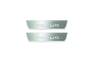 Ford Focus IV 2018+ LED Door Sills Illuminated Scuff Focus Logo Stainless Steel Entry Guards Door Sills Decoin