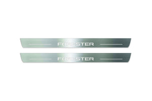 Subaru Forester III 2007-2012 LED Door Sills Illuminated Scuff Forester Logo Stainless Steel Entry Guards