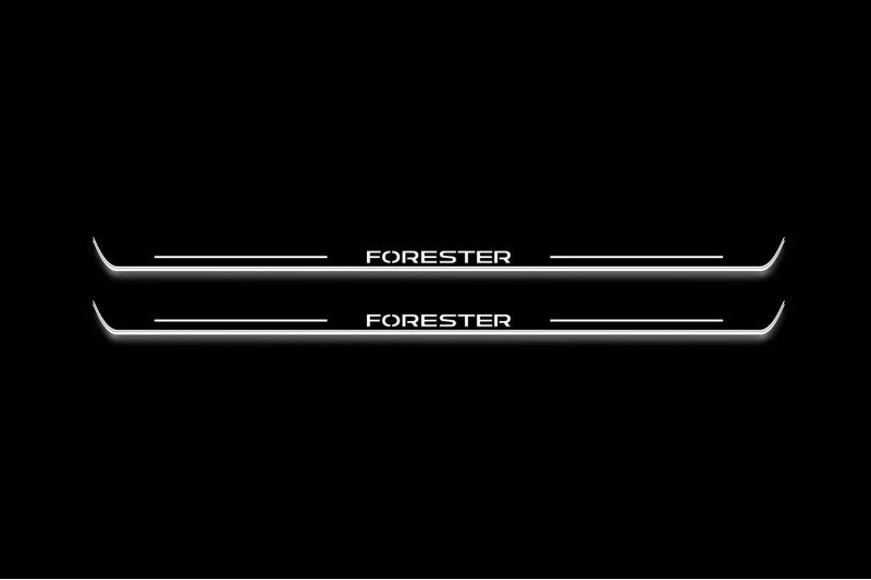 Subaru Forester V 2018+ Stainless Steel LED Door Sills – Forester Logo