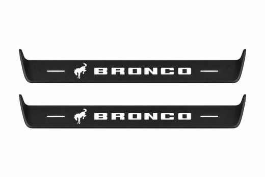 Ford Bronco U725 2021–Present — Matte PRO LED Door Sills — Bronco Logo