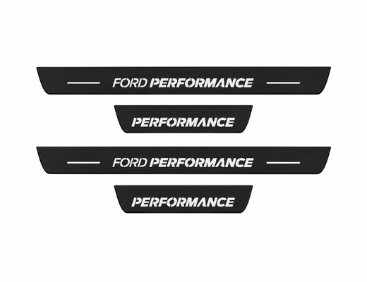Ford Focus DEW98 2018–2026 — Matte PRO LED Door Sills — Ford Perfomance Type 2 Logo