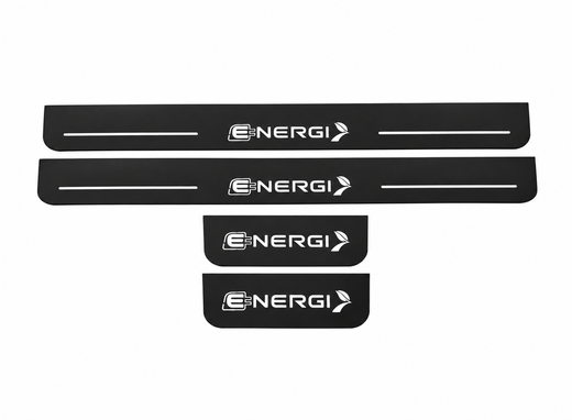 Ford Fusion Sedan CD391 2012–2020 — Matte PRO LED Door Sills — Energi Type 1 Logo