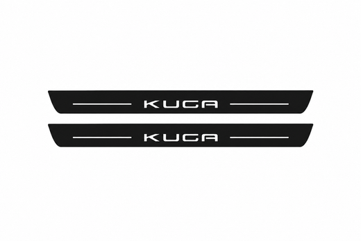 Ford Kuga III CX482 2020–Present — Matte PRO LED Door Sills — Kuga Logo