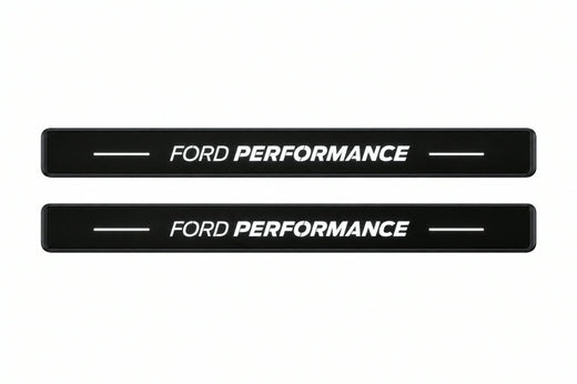 Ford Mustang S650 2023–Present — Matte PRO LED Door Sills — Ford Performance Logo