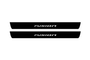 Ford Fusion II (USA) 2012-2020 Illuminated Matte Sill Plates with logo Fusion Ford Led Door Sills PRO opdesign