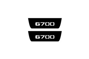 Mercedes G-Class W464 2018+ Illuminated Matte Sill Plates with logo G700 Mercedes Led Door Sills PRO opdesign