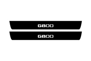 Mercedes G-Class W464 2018+ Illuminated Matte Sill Plates with logo G800 Mercedes Led Door Sills PRO opdesign