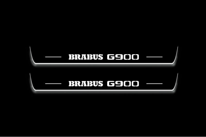 Mercedes G-Class W464 Stainless LED Door Sills – Brabus G900 Logo