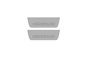 Illuminated LED Door Sill Tread Plates Mercedes G-Class W464 2018+ With Geländewagen Logo Mercedes Led Door Sills opdesign