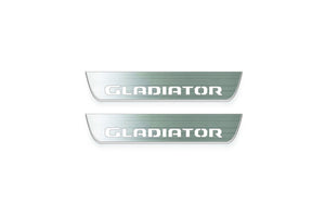 Jeep Gladiator JT Stainless Steel LED Door Sills – Gladiator Logo