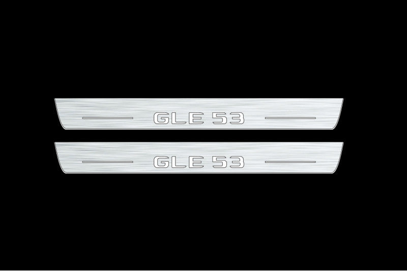 Mercedes GLE II W167 2019+ LED Door Sills Illuminated Scuff GLE 63 Logo Stainless Steel Entry Guards Door Sills Decoin