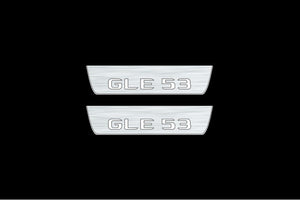 Mercedes GLE II W167 2019+ LED Door Sills Illuminated Scuff GLE 63 Logo Stainless Steel Entry Guards Door Sills Decoin