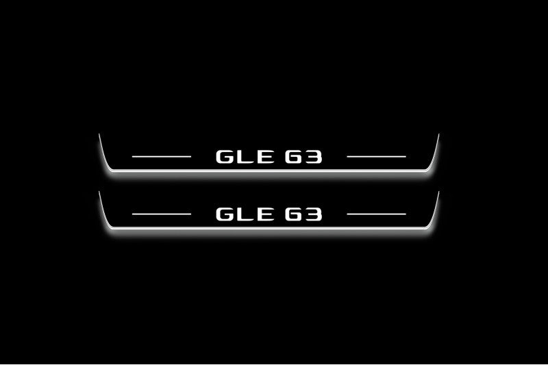 Mercedes-Benz GLE II W167 Stainless Steel LED Door Sills – GLE 63 Logo