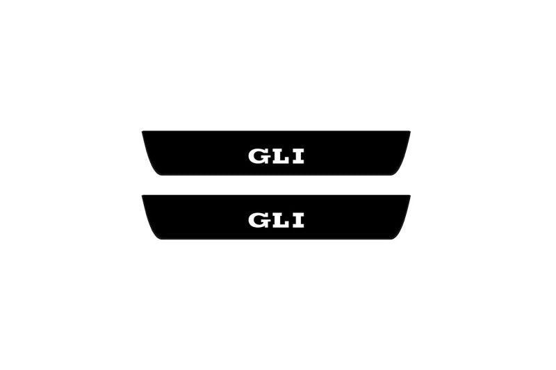 Volkswagen Jetta VI 2010-2018 Illuminated Matte Sill Plates with logo GLI Volkswagen Led Door Sills PRO opdesign