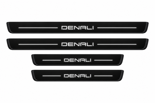 GMC Terrain II C1 2018–2024 — Matte PRO LED Door Sills — DENALI Logo