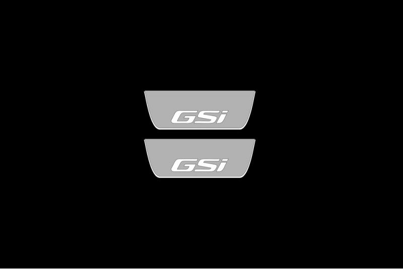 Illuminated LED Door Sill Tread Plates Opel Insignia II 2017+ With GSI Logo Opel Led Door Sills opdesign