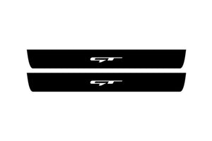 KIA Ceed II 2012-2018 Illuminated Matte Sill Plates with logo GT KIA Led Door Sills PRO opdesign