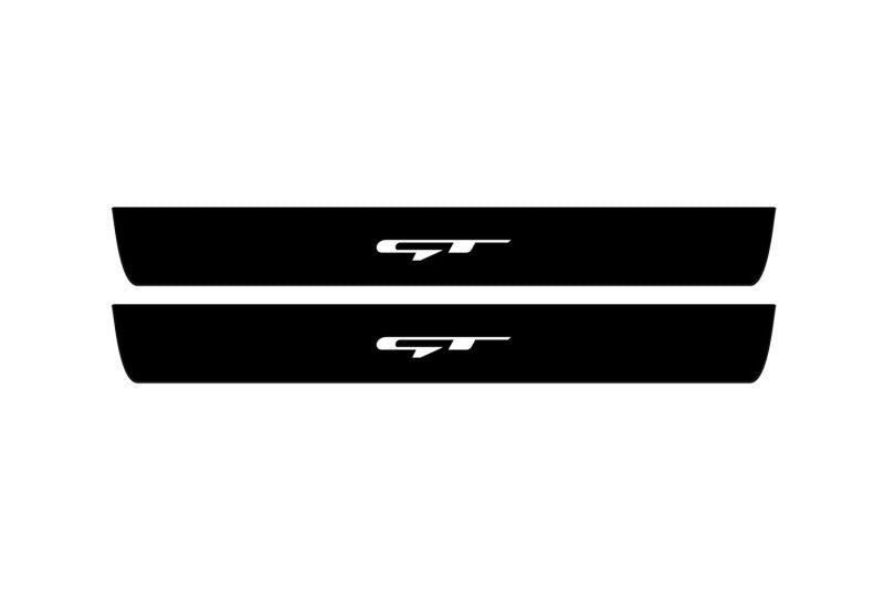 KIA Ceed II 2012-2018 Illuminated Matte Sill Plates with logo GT KIA Led Door Sills PRO opdesign