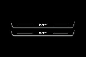 Volkswagen Golf VIII 2020+ Stainless Steel LED Door Sills – GTI Logo