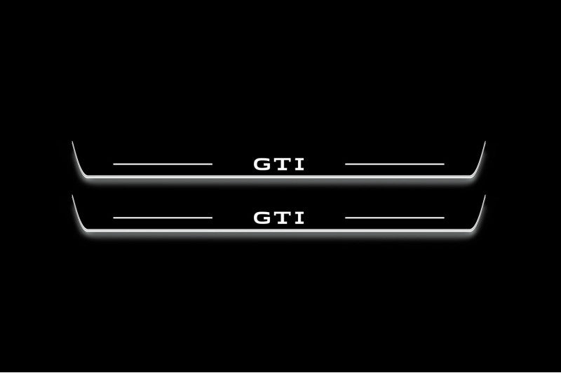 Volkswagen Golf VIII 2020+ Stainless Steel LED Door Sills – GTI Logo