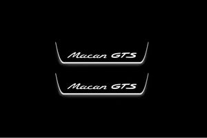 Porsche Macan I 2014-2024 LED Door Sills Illuminated Scuff Macan GTS Logo Stainless Steel Entry Guards