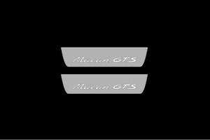 Illuminated LED Door Sill Tread Plates Porsche Macan I 2014-2024 With Macan GTS Logo Porsche Led Door Sills opdesign