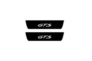Porsche Macan I 2014-2024 Illuminated Matte Sill Plates with logo GTS Porsche Led Door Sills PRO opdesign
