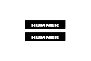 Hummer H2 2002-2009 Illuminated Matte Sill Plates with logo Hummer Hummer Led Door Sills PRO opdesign