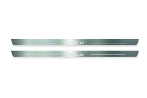 Dodge Challenger 2008-2023 LED Door Sills Illuminated Scuff HELLCAT Logo Stainless Steel Entry Guards Door Sills Decoin