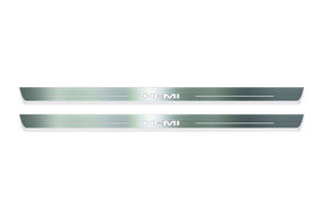 Dodge Challenger 2008-2023 LED Door Sills Illuminated Scuff HEMI Logo Stainless Steel Entry Guards Door Sills Decoin