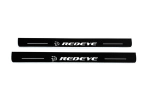 Illuminated LED Door Sill Tread Plates Dodge Charger 2011-2023 With SRT REDEYE Logo Dodge Led Door Sills opdesign