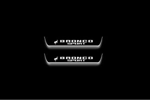 Ford Bronco Sport 2021+ LED Door Sills Illuminated Scuff Horse Logo Stainless Steel Entry Guards